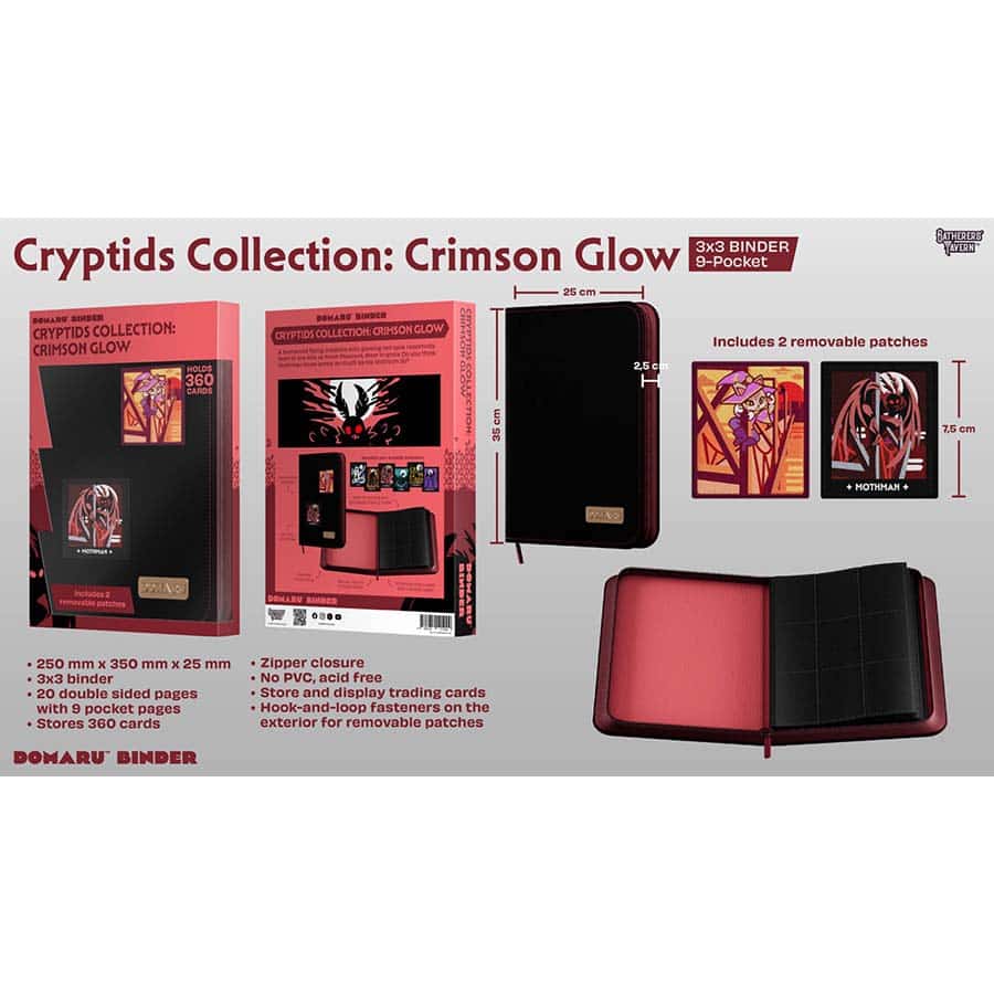 Gatherers' Tavern Pte Ltd -  Cryptid Collection - Gatherers' Tavern: Cryptids Collection: 9-Pocket Binder: Crimson Glow Pre-Order