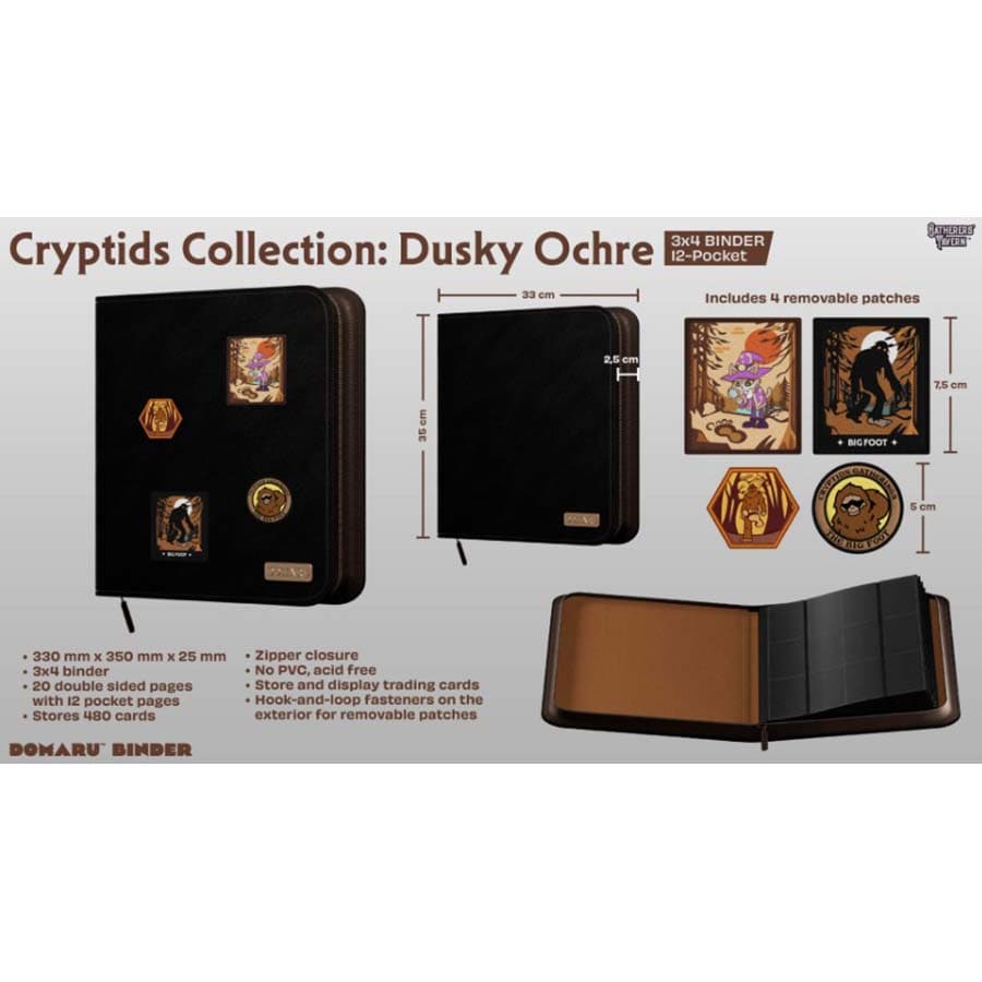 Gatherers' Tavern Pte Ltd -  Cryptid Collection - Gatherers' Tavern: Cryptids Collection: 12-Pocket Binder: Dusky Ochre Pre-Order