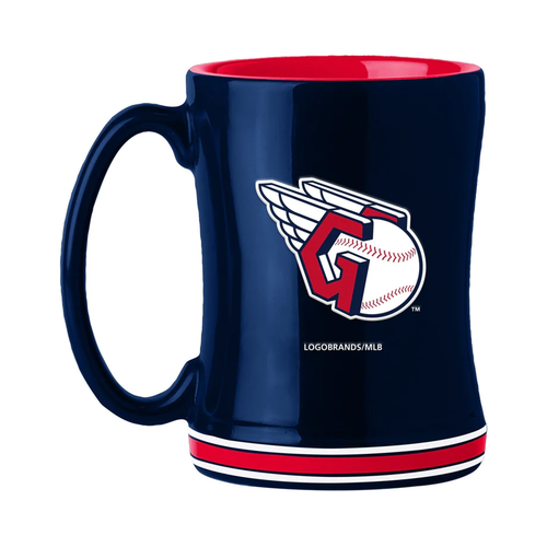 Cleveland Guardians Coffee Mug 14oz Sculpted Relief Team Color - Logo Brands