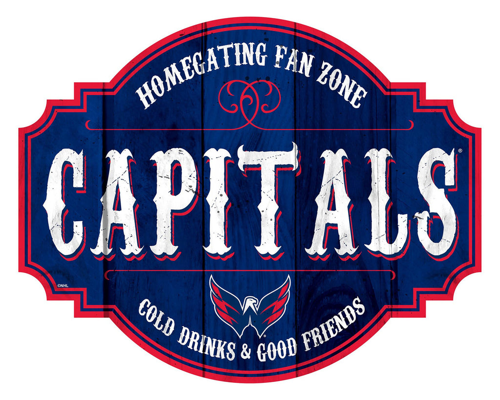 Washington Capitals Sign Wood 12 Inch Homegating Tavern - Special Order - Fan Creations