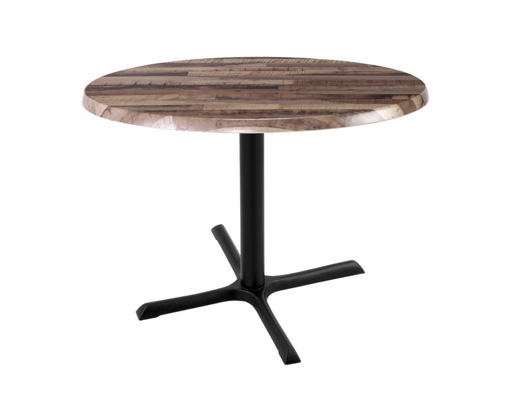 Holland Bar Stool Co. Holland Bar Stool OD211-3030BWOD30RRustic 30 in. Black Table with 30 in. Diameter Indoor & Outdoor Rustic Round Top