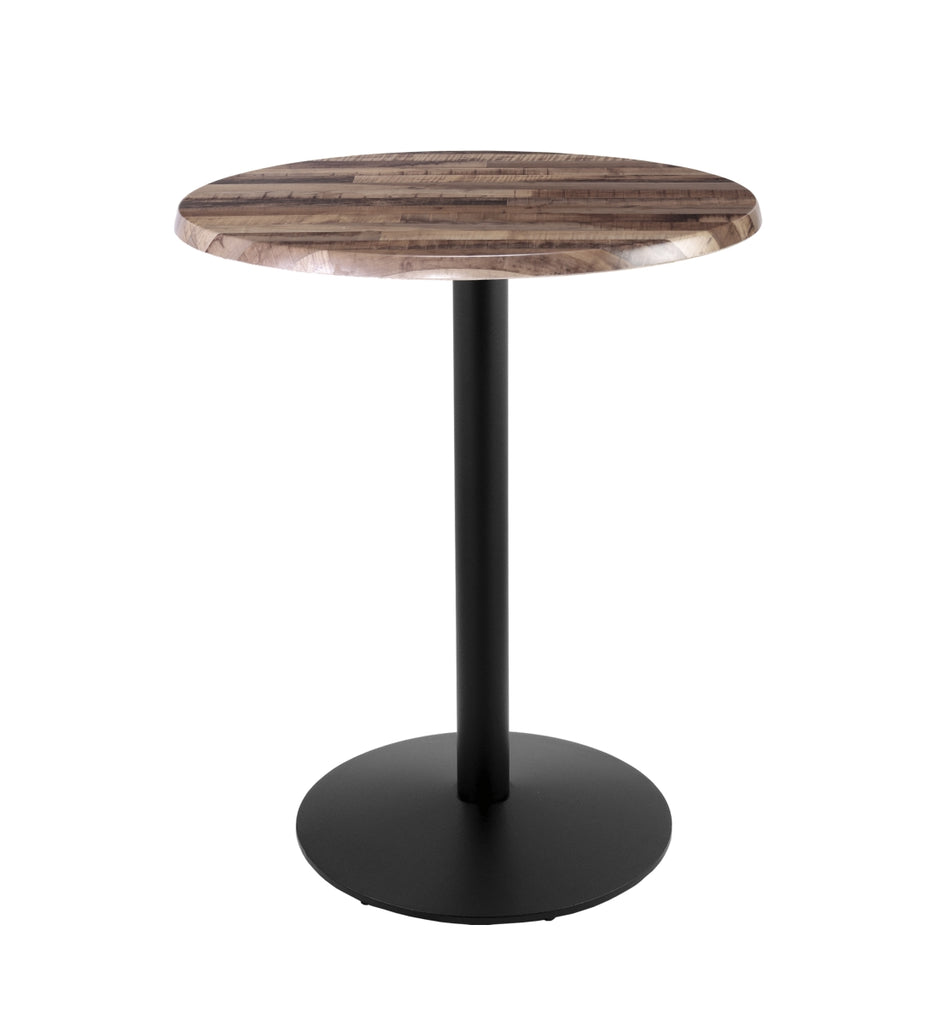 Holland Bar Stool Co. Holland Bar Stool OD214-2242BWOD30RRustic 42 in. Black Table with 30 in. Diameter Indoor & Outdoor Rustic Round Top