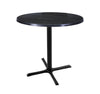 Holland Bar Stool Co. Holland Bar Stool OD211-3036BWOD30RBlkStl 36 in. Black Table with 30 in. Diameter Indoor & Outdoor Black Steel Round Top