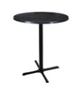 Holland Bar Stool Co. Holland Bar Stool OD211-3042BWOD30RBlkStl 42 in. Black Table with 30 in. Diameter Indoor & Outdoor Black Steel Round Top