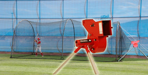 Heater Sports HTRCMB899NBF 24 ft. Combo Pitching Machine & Cage Combo