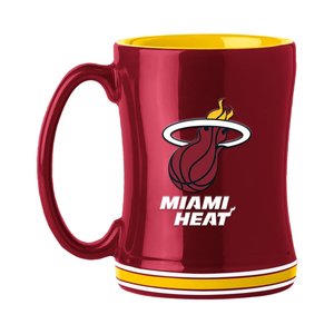 Miami Heat Coffee Mug 14oz Sculpted Relief Team Color - Logo Brands
