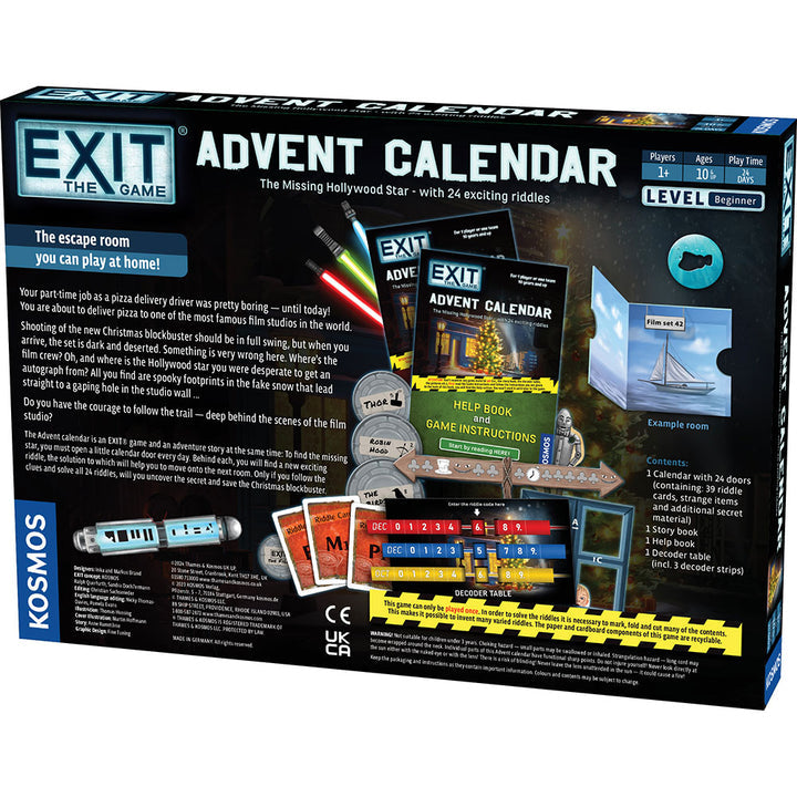 Exit: The Game - Advent Calendar The Missing Hollywood Star - Thames And Kosmos