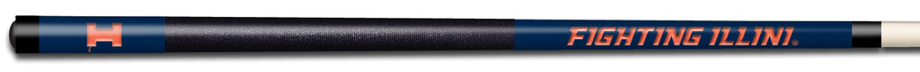 ILLINOIS COLOR ENGRAVED BILLIARD CUE ORANGE / BLUE - ILLBCE921
