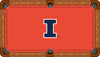 ILLINOIS BILLIARD TABLE FELT - RECREATIONAL ORANGE - ILLBTF412-9R