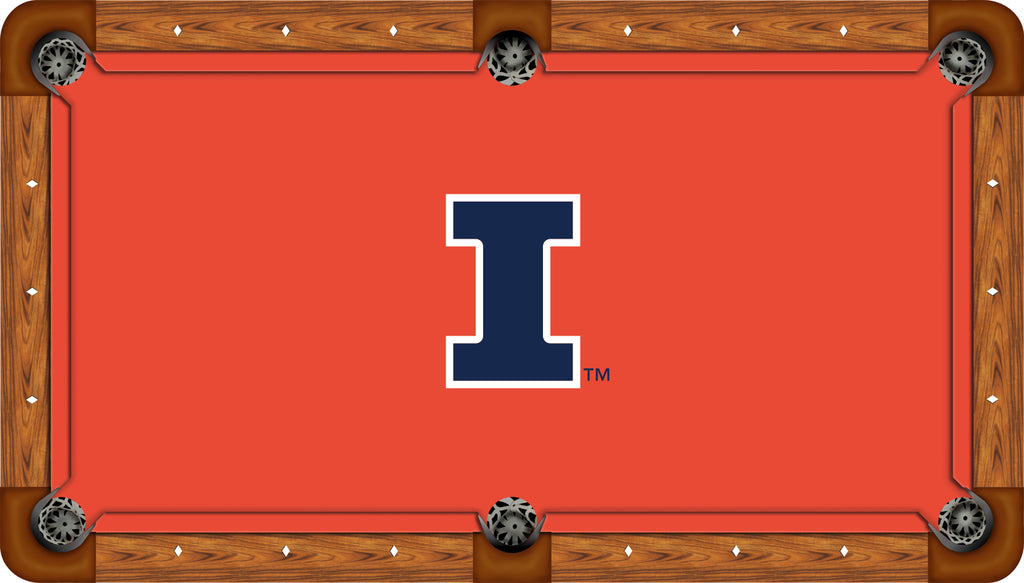 ILLINOIS BILLIARD TABLE FELT - RECREATIONAL ORANGE - ILLBTF412-9R