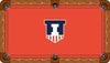 ILLINOIS BILLIARD TABLE FELT - RECREATIONAL ORANGE - ILLBTF502-8R