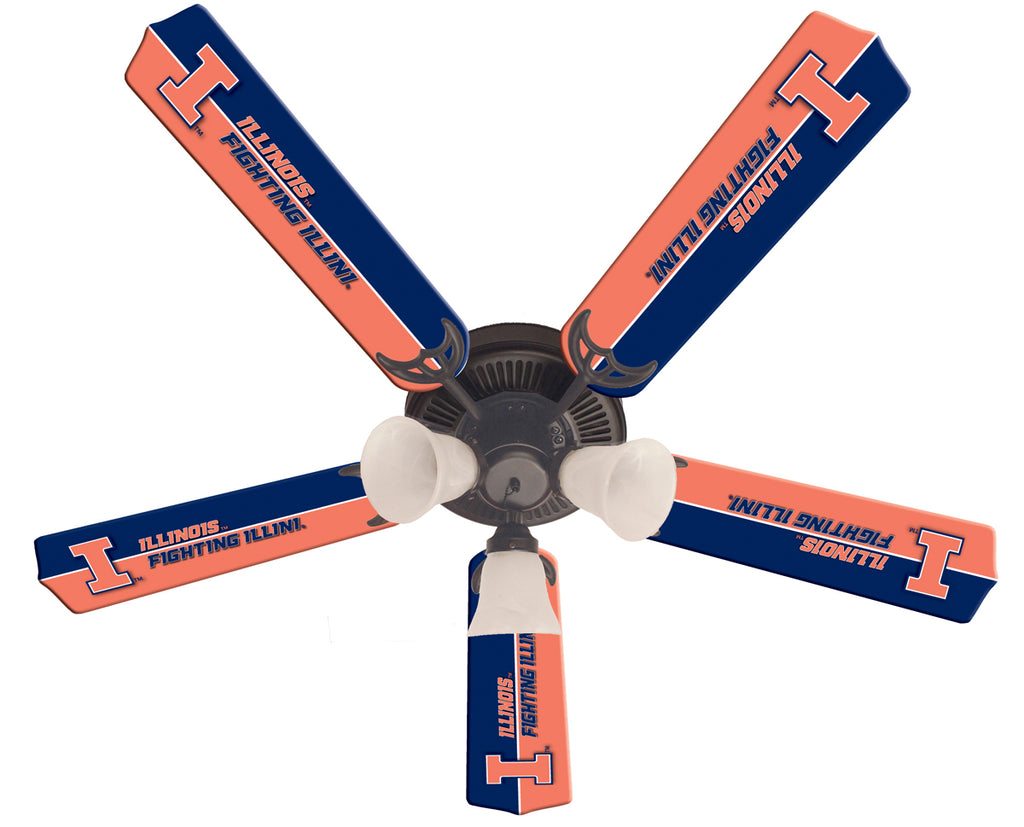 ILLINOIS CEILING FAN - 52'' BLUE/ORANGE - ILLFAN100-52