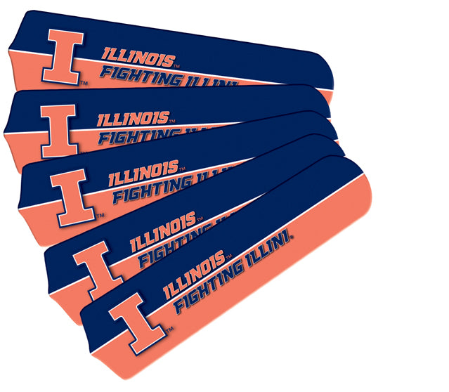ILLINOIS FAN BLADE SET BLUE/ORANGE - ILLFBL100-52