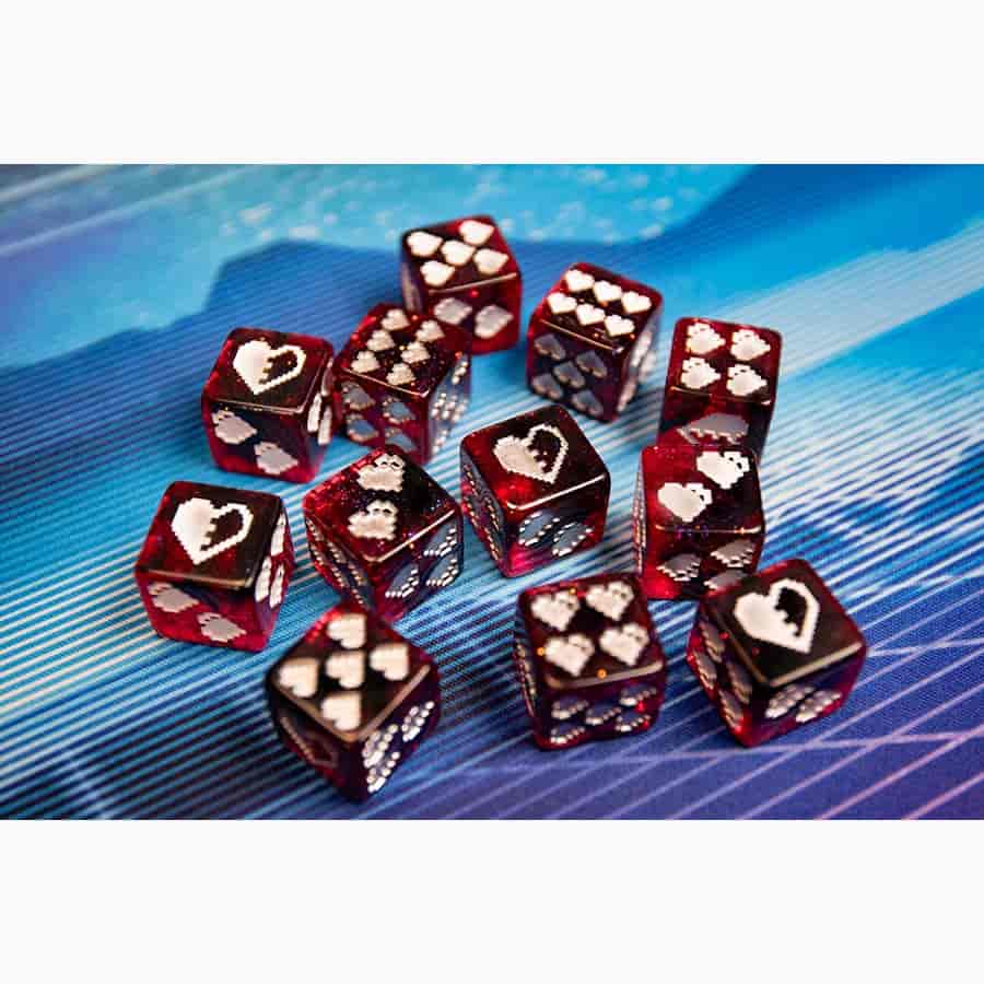 Infinite Black Llc -  One-Up Games - One-Up Dice: Heart Pip D6 (12Ct) Pre-Order