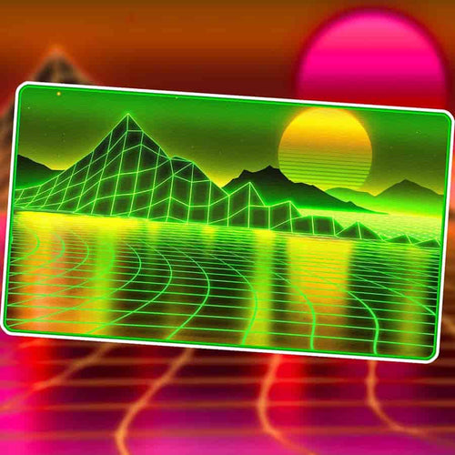 Infinite Black Llc -  Infinite Black: Premium Retrowave Playmat: Artifact