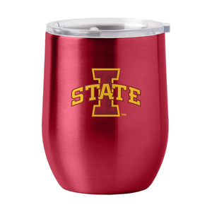 Iowa State Cyclones Travel Tumbler 16oz Stainless Steel Curved - Logo Brands