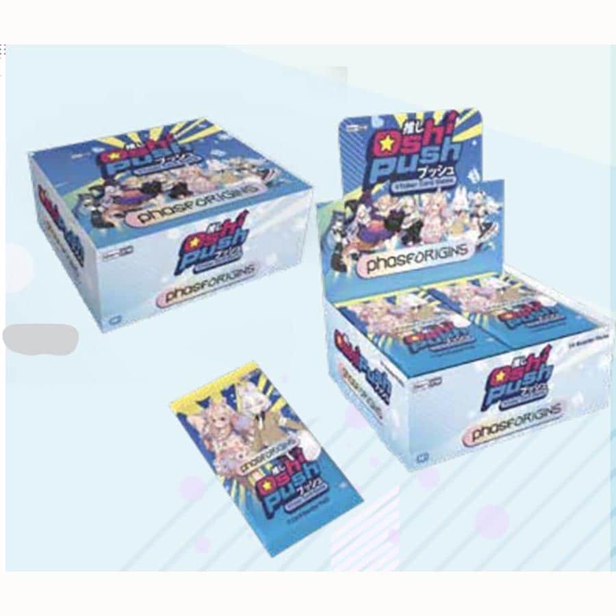 thumbnail image 2 of Oshi Push Phase Origins Kickstarter Booster Box – Japanime Games – Factory Sealed 2 of 6