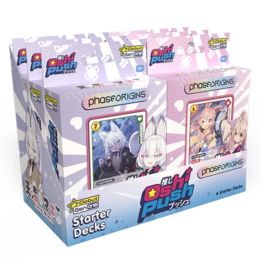 Japanime Games -  Oshi Push Tcg: Gen One Starter Deck (6Ct Assorted Display) (Wave 2) Pre-Order