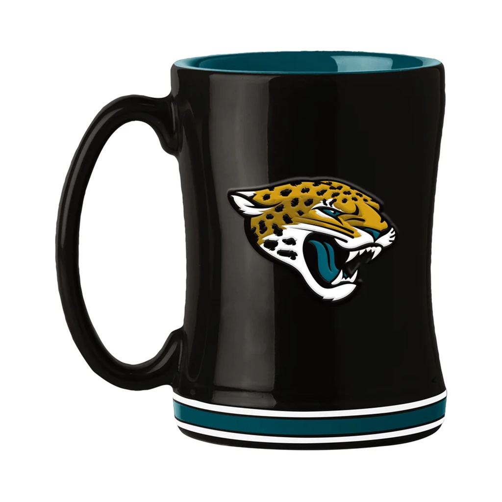 Jacksonville Jaguars Coffee Mug 14oz Sculpted Relief Team Color - Logo Brands