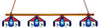 KANSAS 4-LIGHT GAME TABLE LIGHT - KAN-480GL