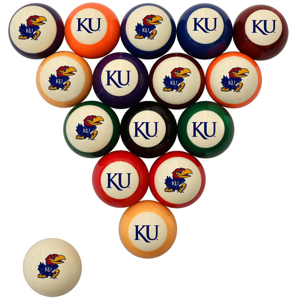 KANSAS STANDARD COLOR NUMBERED BILLIARD BALL SET STANDARD COLOR BILLIARD BALL SET - KANBBSSTD