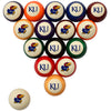 KANSAS STANDARD COLOR NUMBERED BILLIARD BALL SET STANDARD COLOR BILLIARD BALL SET - KANBBSSTD