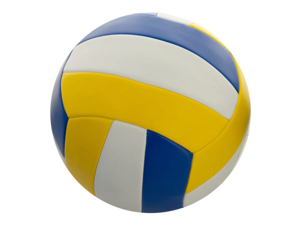 Kole Imports OT498-4 8.5 in. Yellow & Blue Volleyball, Size 5 - Pack of 4