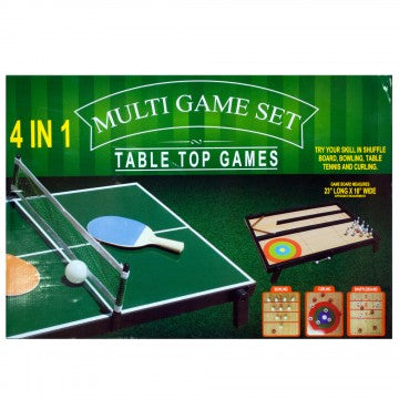 Kole Imports OS191-2 4 in 1 Tabletop Multi-Game Set  2 Piece -Pack of 2