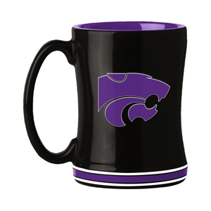 Kansas State Wildcats Coffee Mug 14oz Sculpted Relief Team Color - Logo Brands