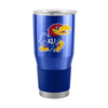 Kansas Jayhawks Travel Tumbler 30oz Stainless Steel - Logo Brands