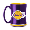 Los Angeles Lakers Coffee Mug 14oz Sculpted Relief Team Color - Logo Brands