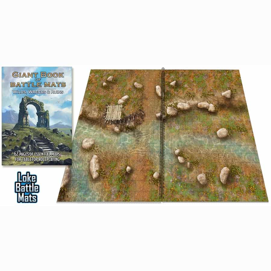 Loke Battlemats -  Giant Book Of Battle Mats: Wilds Wrecks And Ruins
