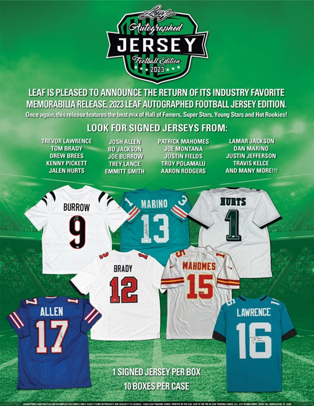 Leaf - 2023 Leaf Autographed Football Jerseys