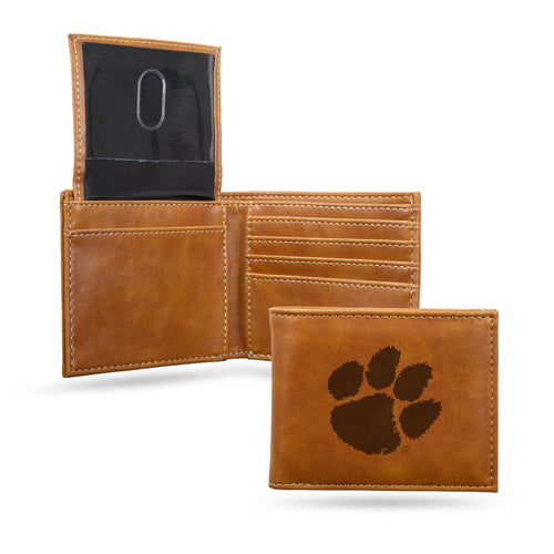 Clemson Tigers Wallet Billfold Laser Engraved - Rico Industries