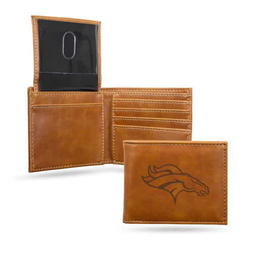 Denver Broncos Wallet Billfold Laser Engraved - Rico Industries