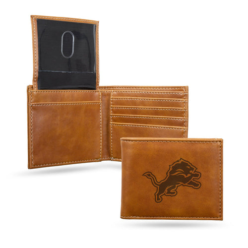 Detroit Lions Wallet Billfold Laser Engraved - Rico Industries