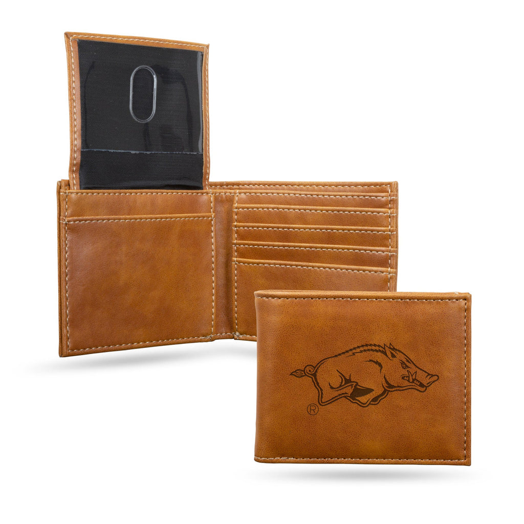 Arkansas Razorbacks Wallet Billfold Laser Engraved - Rico Industries