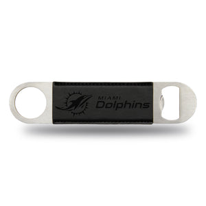 Miami Dolphins Bar Blade Bottle Opener Laser Engraved - Rico Industries