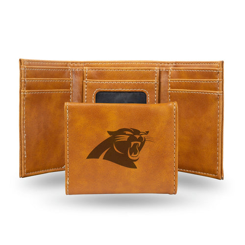 Carolina Panthers Wallet Trifold Laser Engraved - Rico Industries