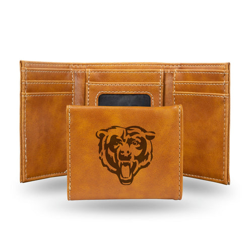 Chicago Bears Wallet Trifold Laser Engraved - Rico Industries