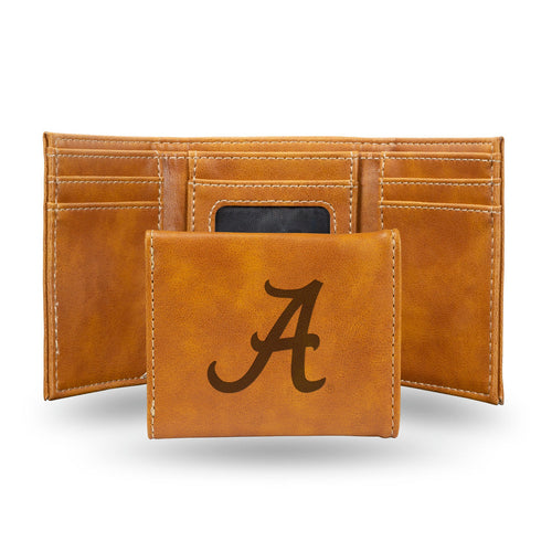 Alabama Crimson Tide Wallet Trifold Laser Engraved - Rico Industries