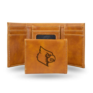 Louisville Cardinals Wallet Trifold Laser Engraved - Special Order - Rico Industries