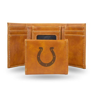 Indianapolis Colts Wallet Trifold Laser Engraved - Rico Industries