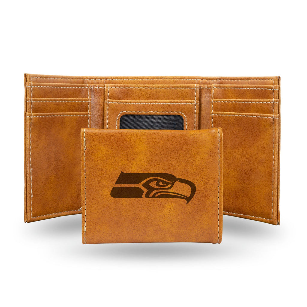 Seattle Seahawks Wallet Trifold Laser Engraved - Rico Industries