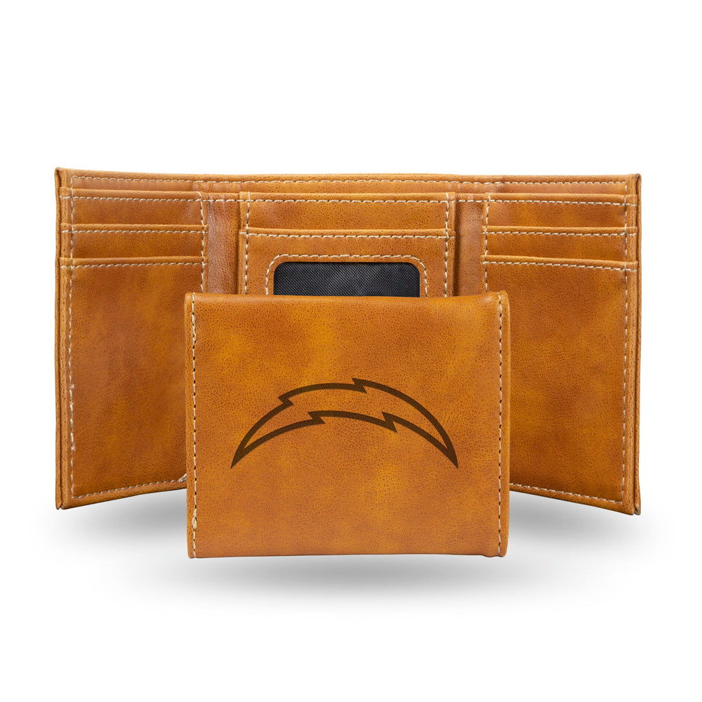 Los Angeles Chargers Wallet Trifold Laser Engraved - Rico Industries
