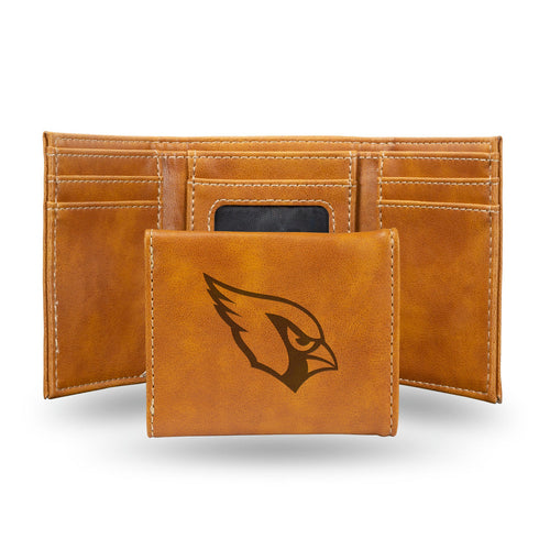 Arizona Cardinals Wallet Trifold Laser Engraved - Rico Industries