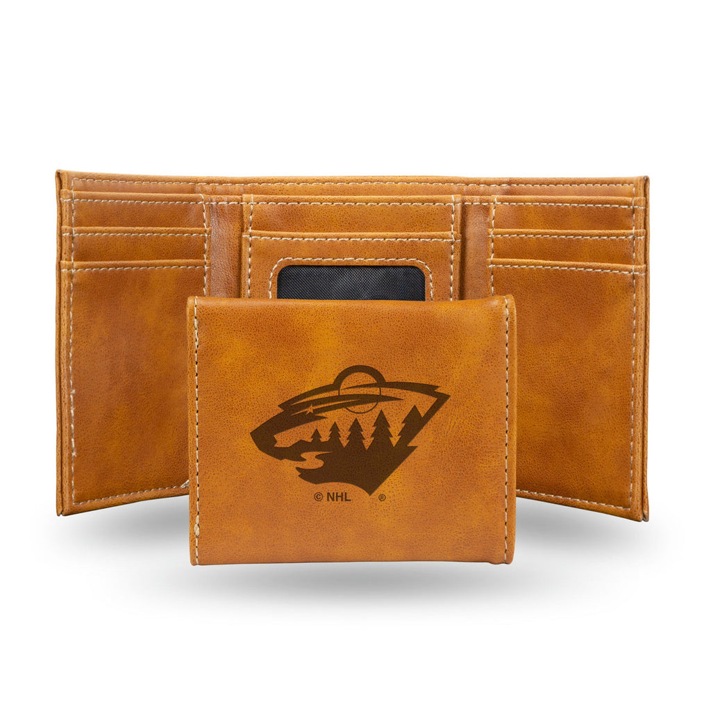 Minnesota Wild Wallet Trifold Laser Engraved - Rico Industries