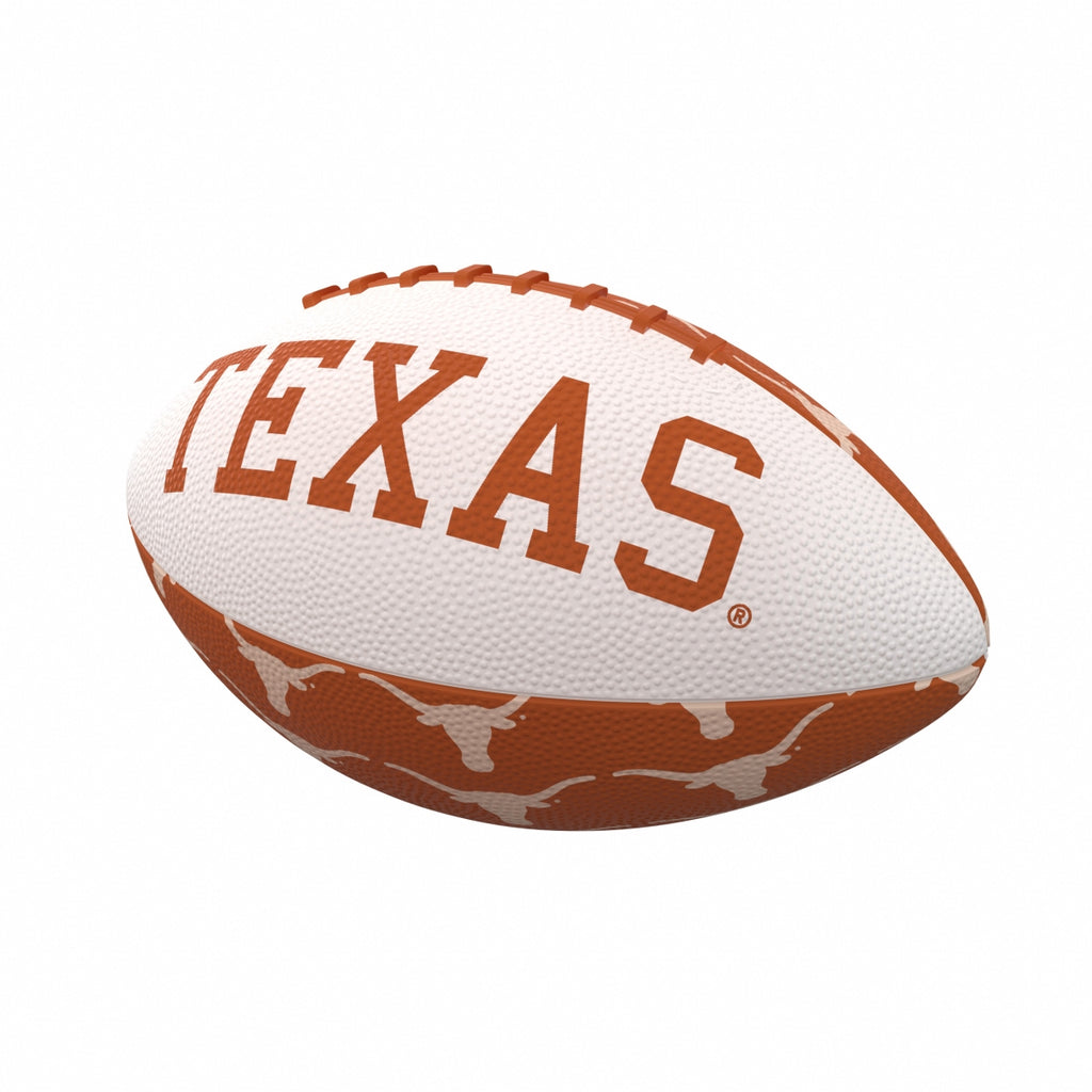 Logo Brands 218-93MR-3 Texas Repeating Mini-Size Rubber Football
