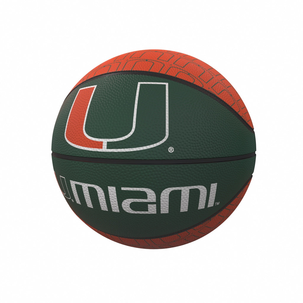 Logo Brands 169-91MR-1 Miami Repeating Logo Mini-Size Rubber Basketball