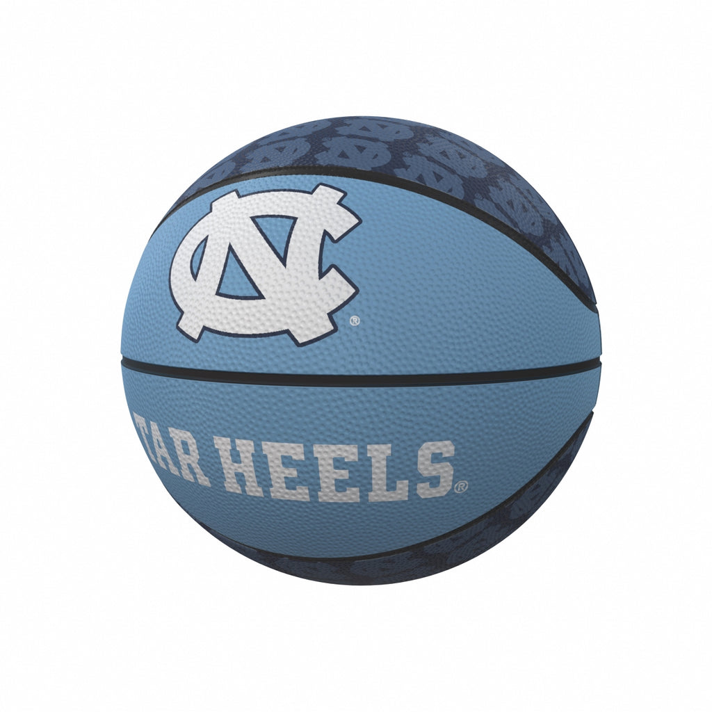 Logo Brands 185-91MR-1 North Carolina Repeating Logo Mini-Size Rubber Basketball